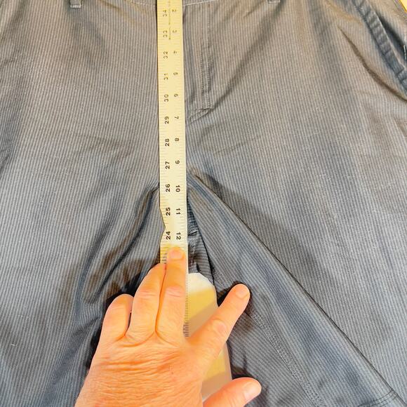 Hang Ten Hybrid Shorts Men W36 Quick Dry Mesh Pockets Black Grey Stripe STRETCH - Picture 8 of 16